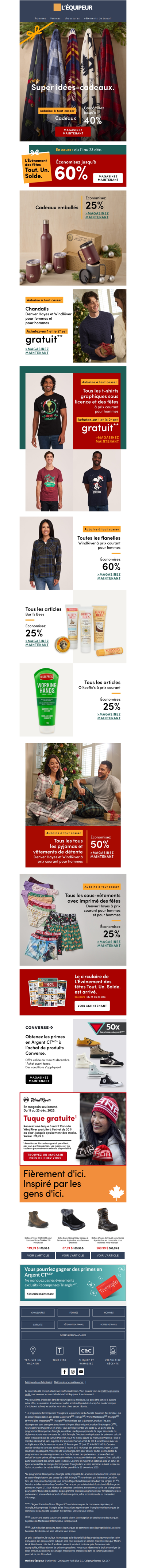 Économisez sur les cadeaux : L’Événement des fêtes Tout. Un. solde. 🎁