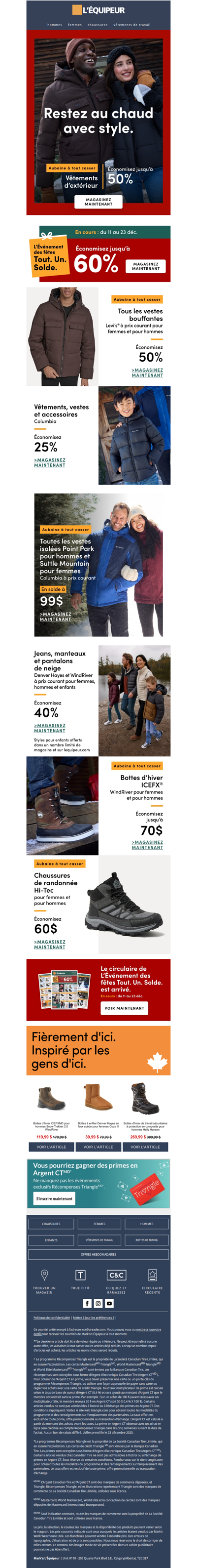 Économisez sur les vêtements d'extérieur et restez au chaud cet hiver ❄️