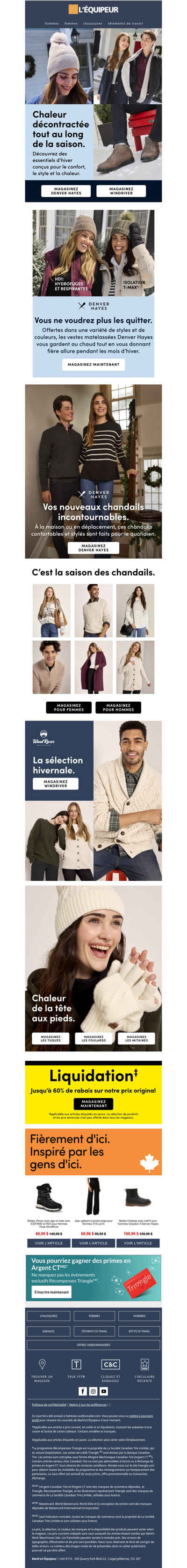 Essentiels d’hiver Denver Hayes et WindRiver 🔥