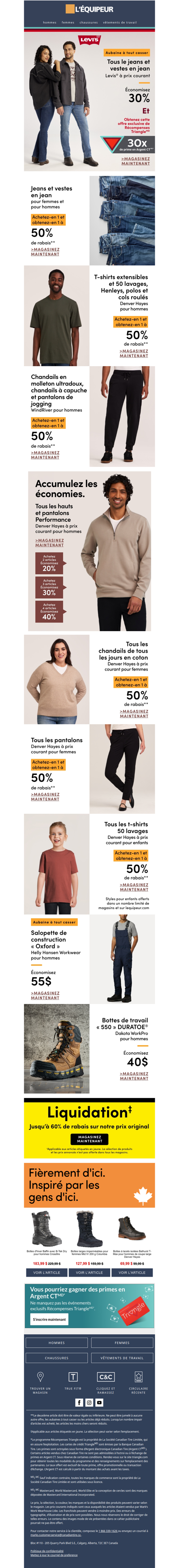 Économisez 30 % sur Levi's® pour toute la famille 👖