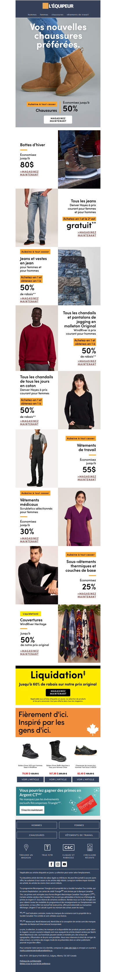 Économisez jusqu’à 50 % sur les chaussures 👢