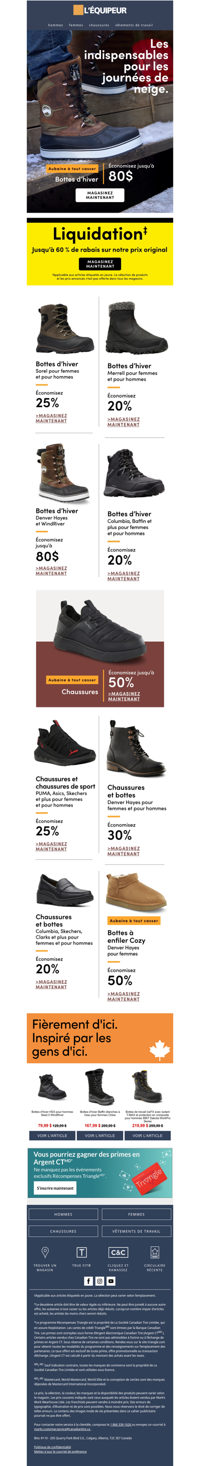 Économisez 80 $ sur les bottes d’hiver ❄️