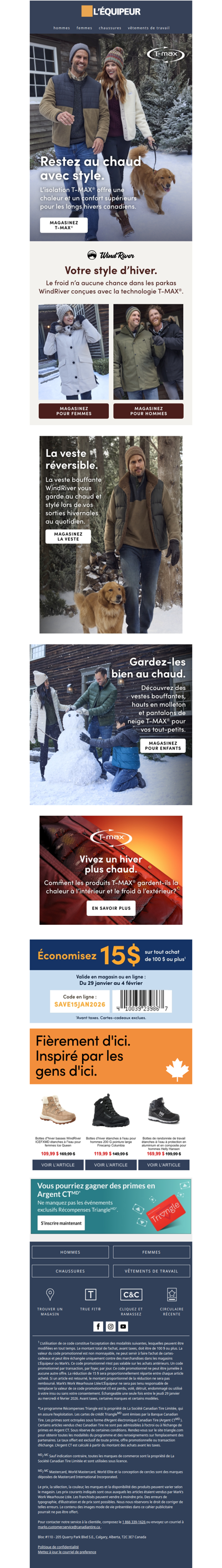 Restez au chaud tout l’hiver avec T-MAX® 🔥