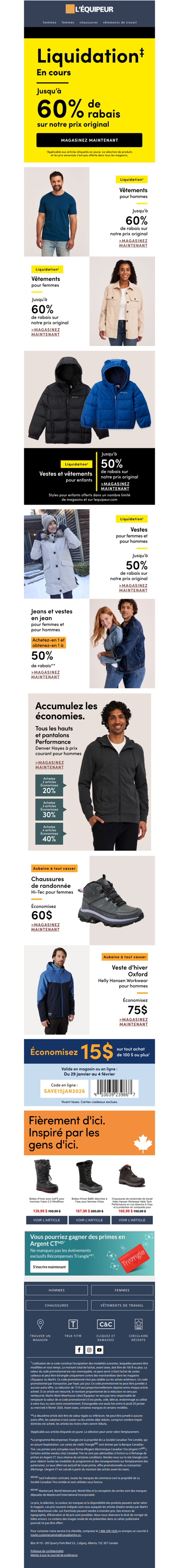 Jusqu’à 60 % de rabais sur les grandes marques : liquidation en cours ⚡