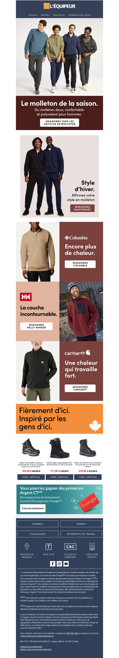 Tendance du moment : molleton pour hommes 🔥