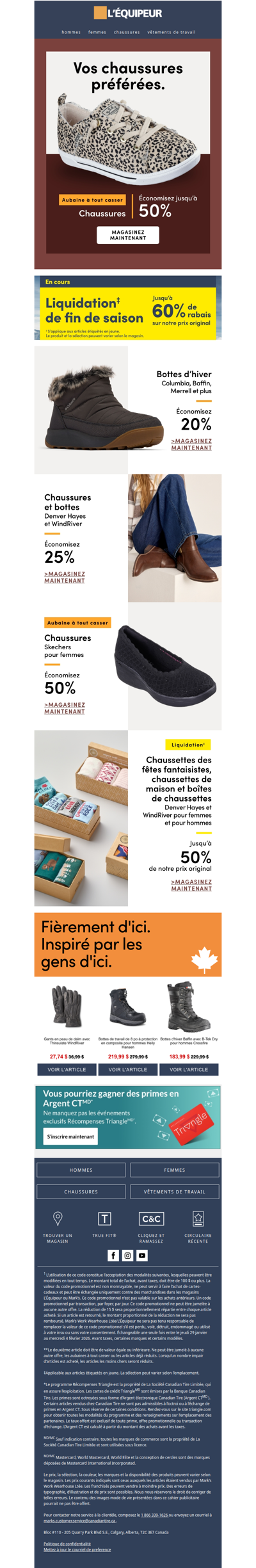 Économisez jusqu’à 50 % sur les chaussures 👟