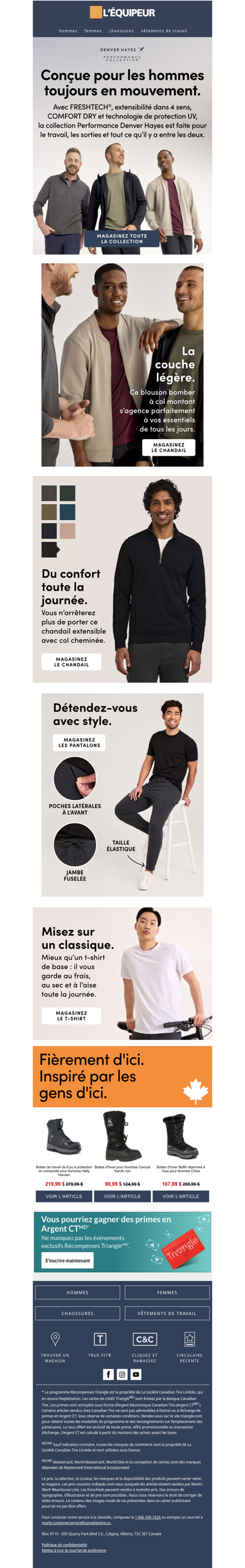 Inspirée des vêtements de performance
