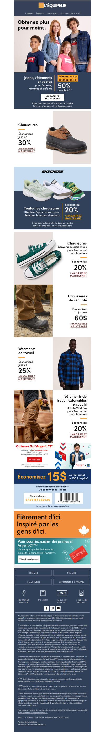 Magasinez les meilleures aubaines sur les chaussures, les vêtements de travail et les bottes de travail