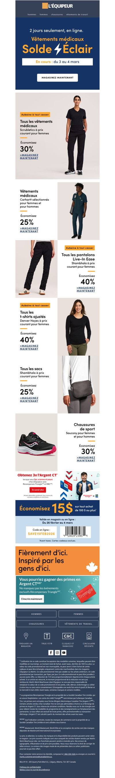 Solde Éclair sur les vêtements médicaux ⚡ 2 jours, en ligne seulement