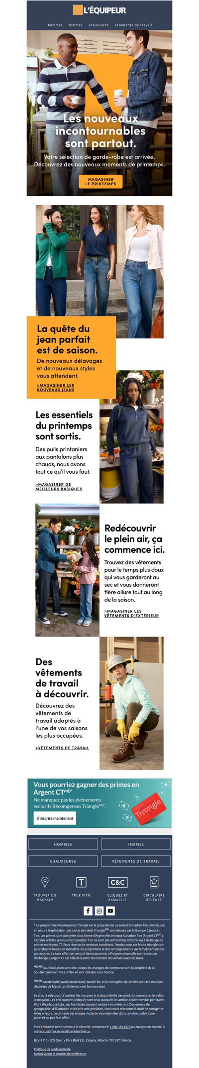 Voici votre collection printemps.