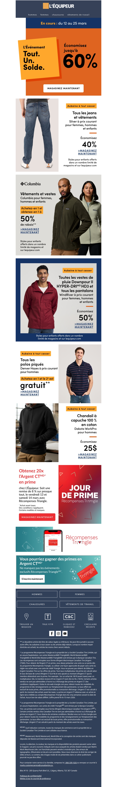 Économisez jusqu’à 60 % pendant L’Événement Tout. Un. Solde. 🟧