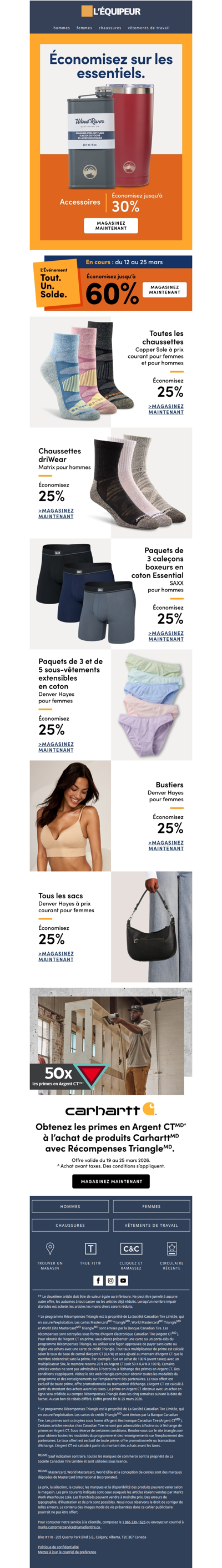 Économisez gros sur les chaussettes et les sous-vêtements 🧦