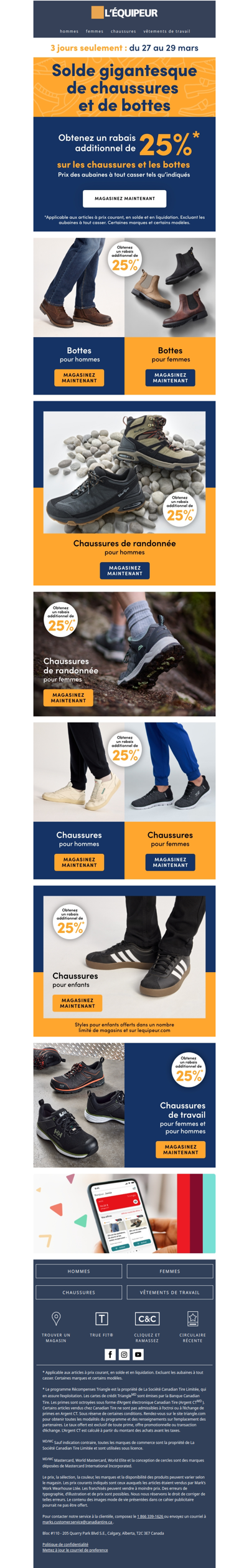 Le solde gigantesque de chaussures et de bottes commence aujourd’hui 👟