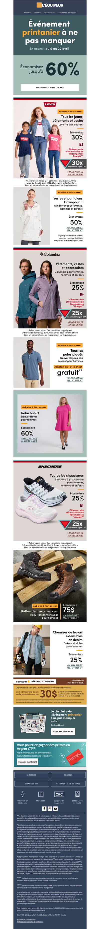 Les meilleures aubaines de l’Événement printanier à ne pas manquer sont ici 💐