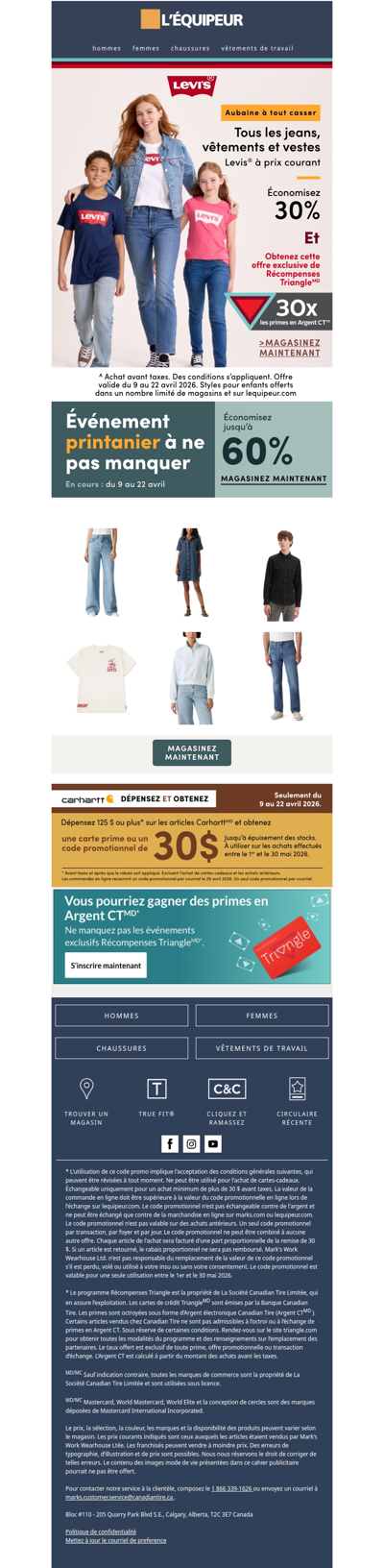 Économisez 40 % sur les jeans, les vêtements et les vestes Levi’s® 👖