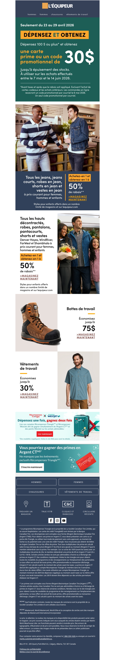 Obtenez une carte prime de 30 $ à l’achat de 100 $ ou plus* 🟧