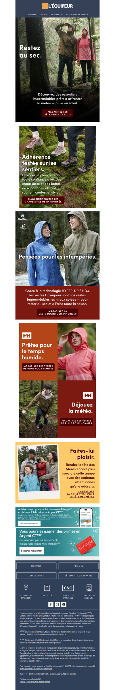 Vestes et bottes de pluie prêtes pour le printemps