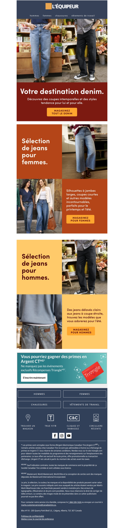 Du denim tout neuf pour le printemps et l'été