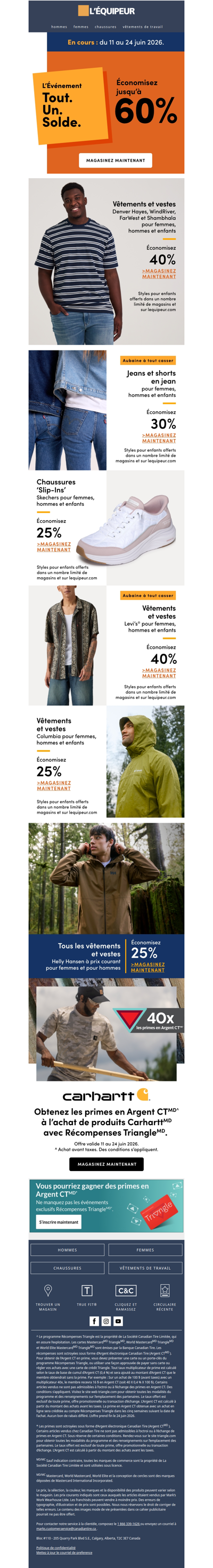 Économisez 40 % sur les vêtements et les vestes Denver Hayes, WindRiver, FarWest et Shambhala 👕