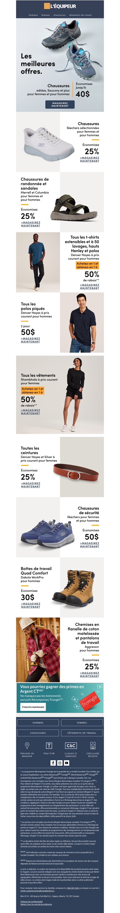 Économisez jusqu’à 40 $ sur adidas, Saucony et plus encore 👟