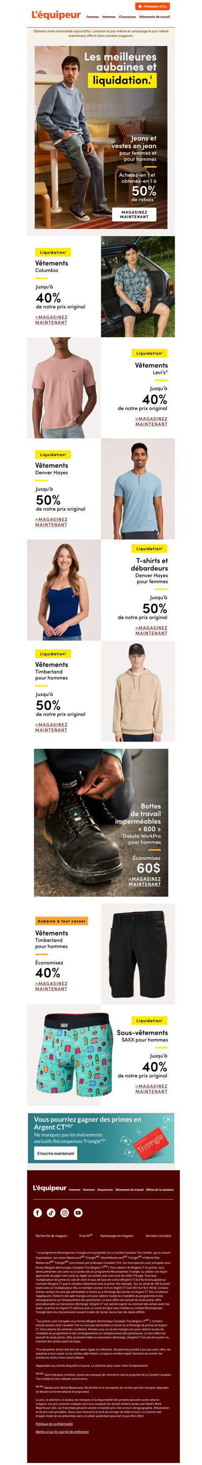 Les meilleures aubaines de la semaine et articles en liquidation ‼️
