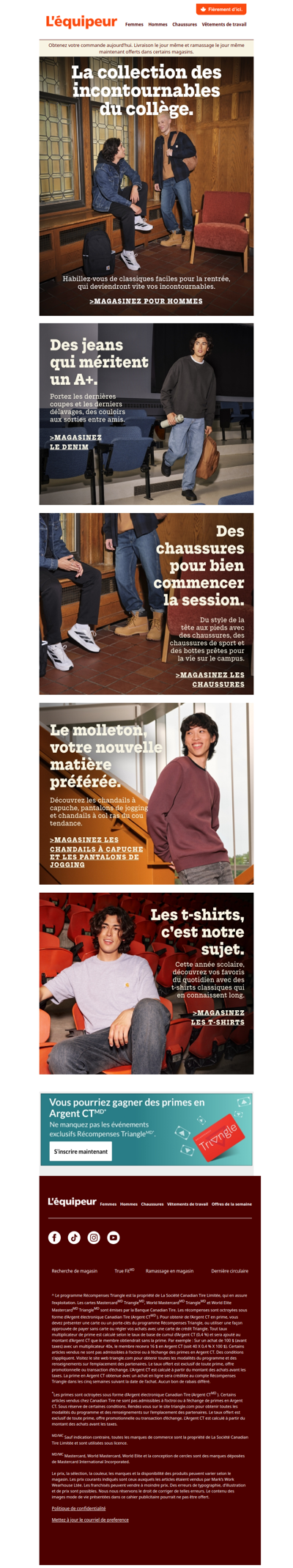 Incontournables pour hommes pourla nouvelle session