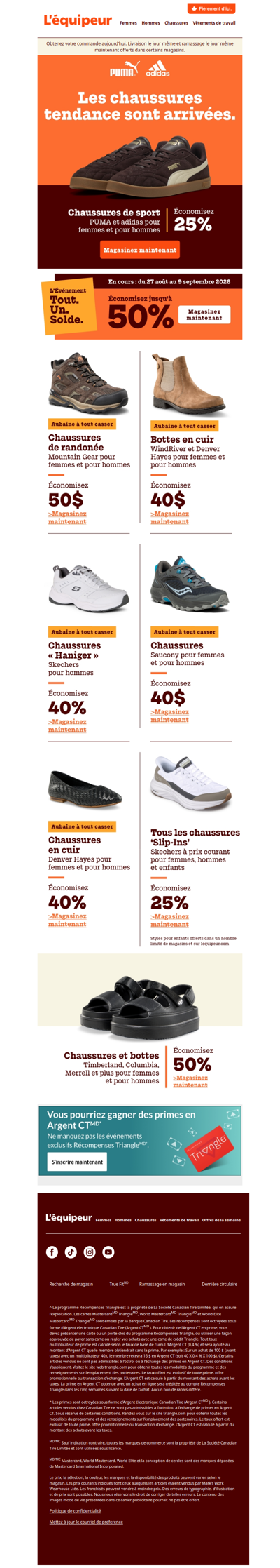 Économisez 25 % sur les chaussures de sport PUMA et adidas 👟