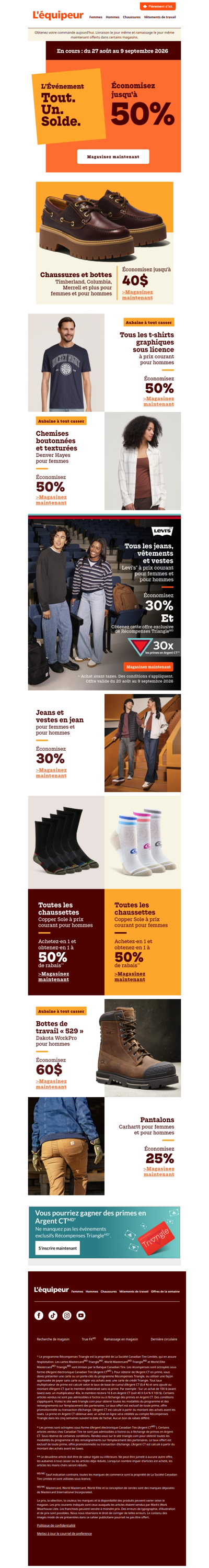 Économisez jusqu’à 50 % pendant L’Événement Tout. Un. Solde.