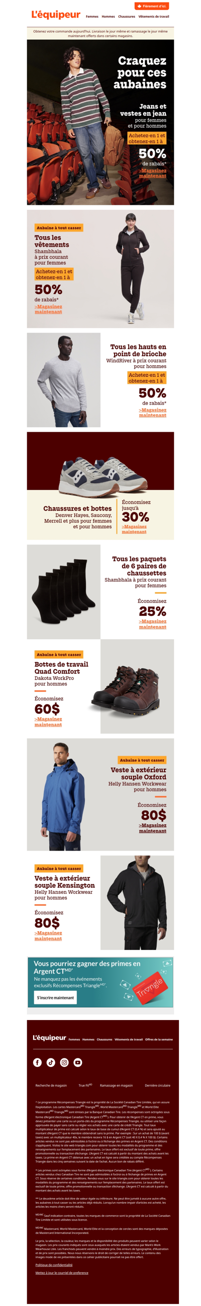 Renouvelez votre denim avec 50 % de rabais sur le 2e article** parmi les jeans et vestes en denim