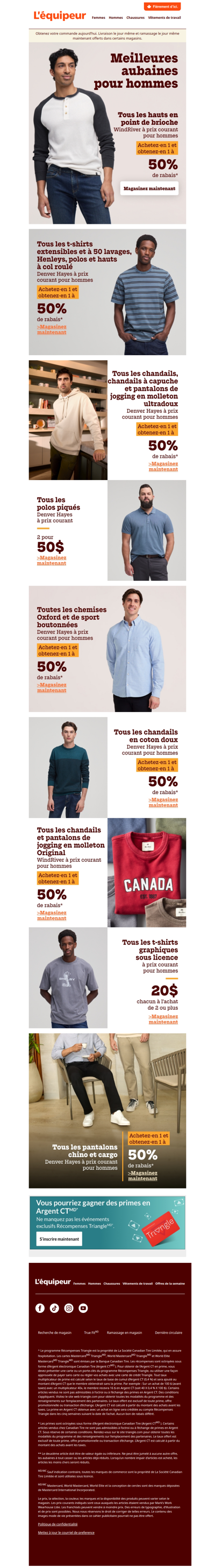 Les vêtements pour hommes sont en solde : t-shirts, polos et chandails 👕