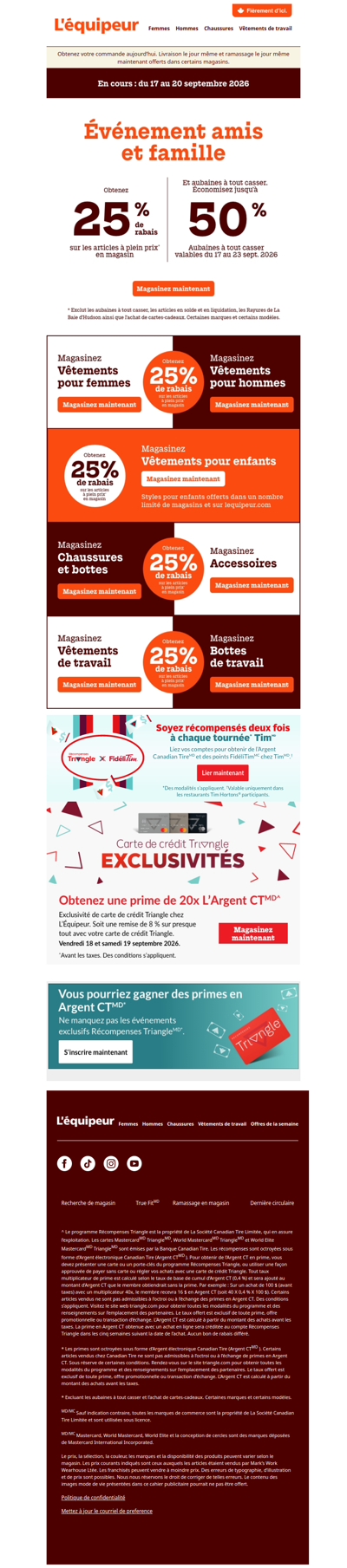 Obtenez 25 % de rabais sur les articles à plein prix* ‼️