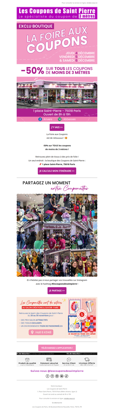 ✂️ La Foire aux Coupons est de retour ! 🎉