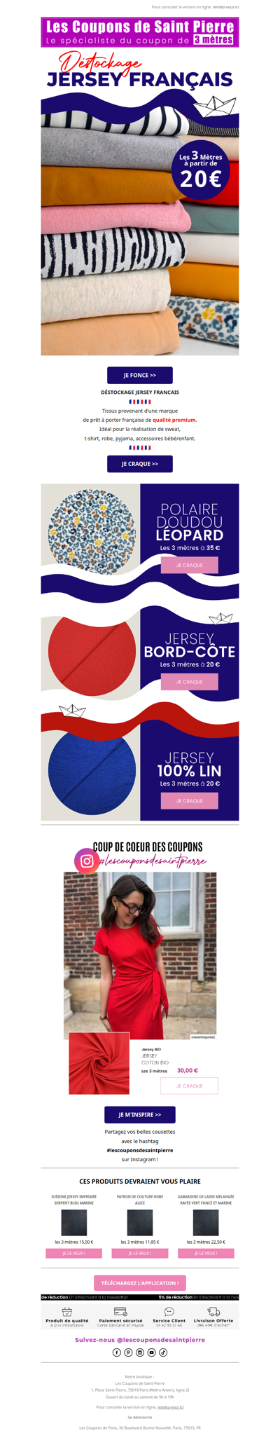 ✂️ Déstockage : Jersey Français 🇫🇷