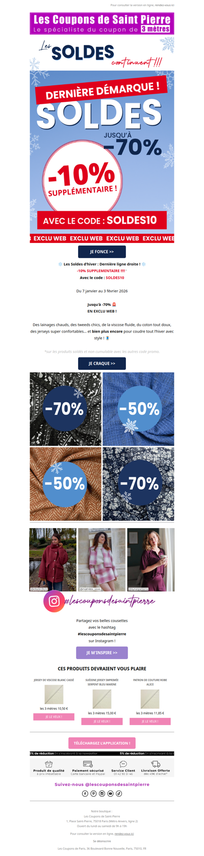 ✂️ Dernière démarque !! -10% supplémentaire 💥