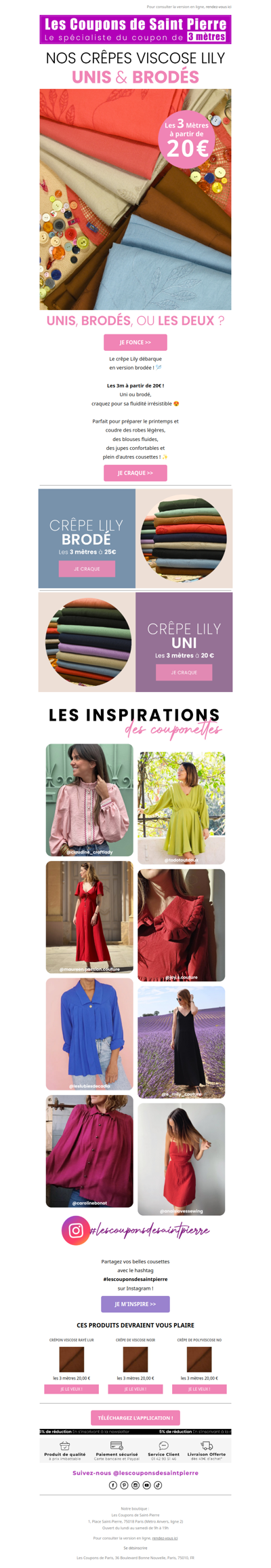 ✂️ Nouveauté Crêpe Lily : la version brodée 😍