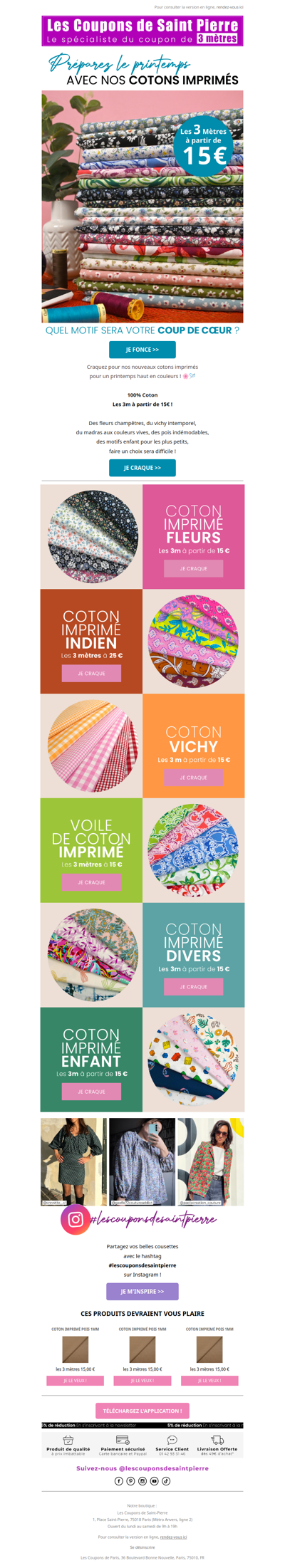 ✂️ Nouveaux cotons pour préparer le printemps ☀️