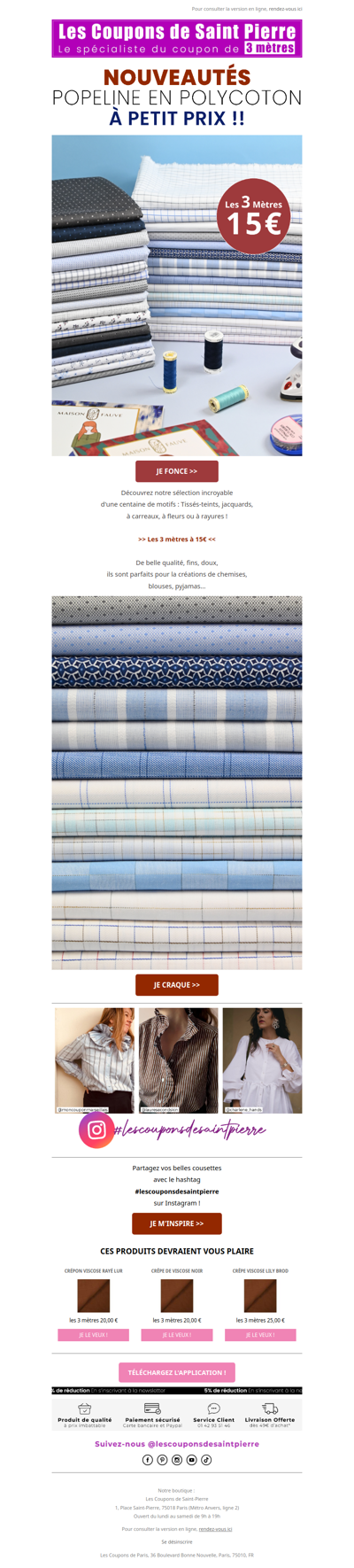 ✂️ Nouveautés : Popeline à petit prix ! 😍