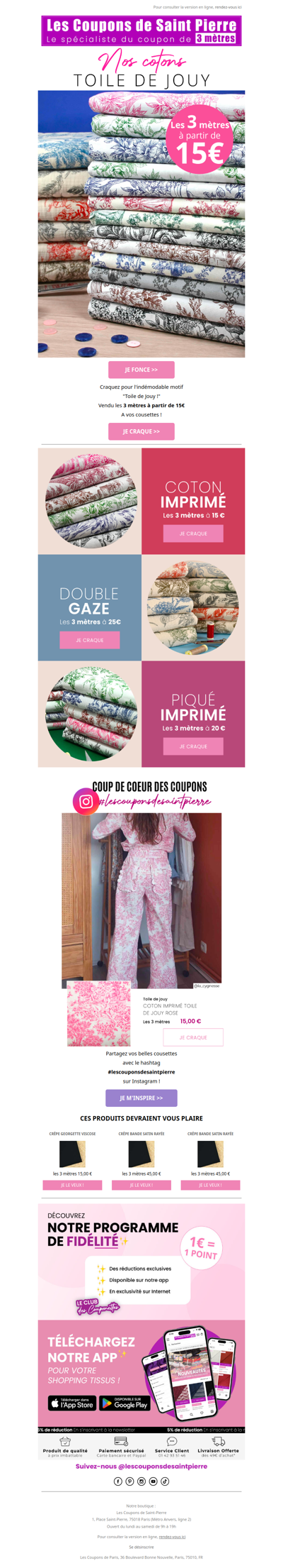 ✂️ On l’adore… et son prix aussi : Toile de Jouy !