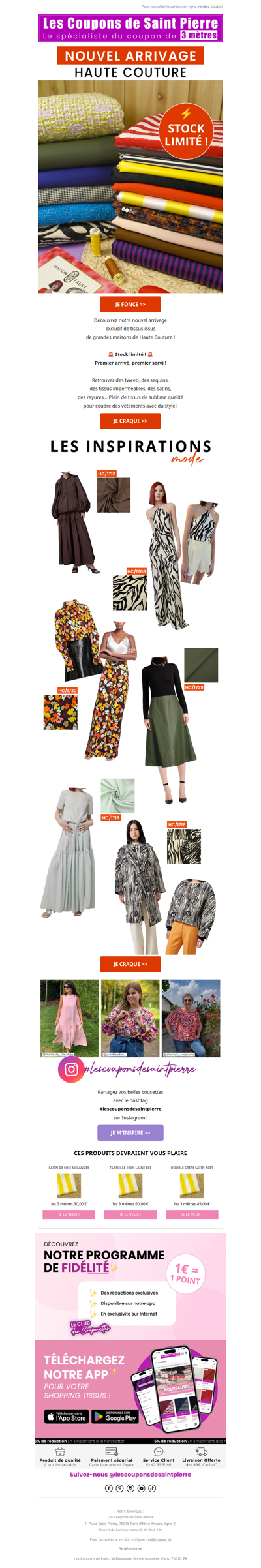 ✂️ HAUTE COUTURE : Nouvel arrivage ! 😍