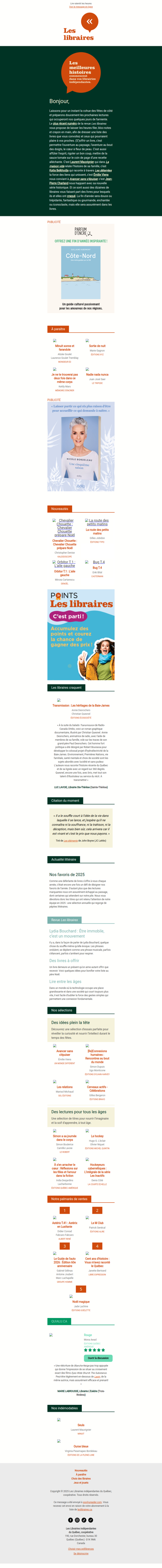 Finir l'année en douceur et en lectures