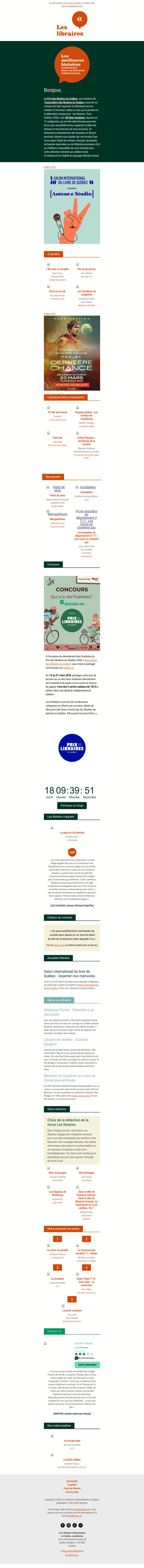 Prix des libraires : qui remportera la palme?