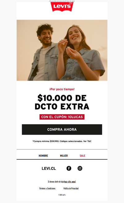 ¡Solo para ti! 🤩 Descuento adicional $10.000 dcto Extra