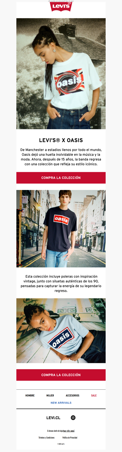 El estilo que marcó una era: descubre Levi's x OASIS 🕶️