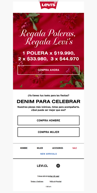 Tus outfits festivos empiezan aquí 🎄Regala estilo, regala Levi's