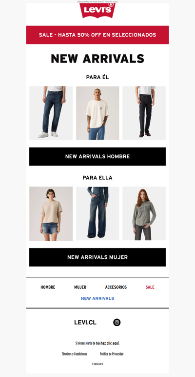 Llegaron los nuevos Levi's 👖 Para todos los estilos