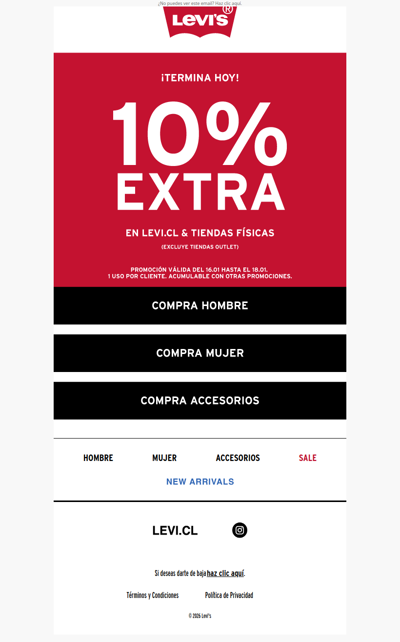 🚨 Última oportunidad: el 10% EXTRA se va hoy 🛒