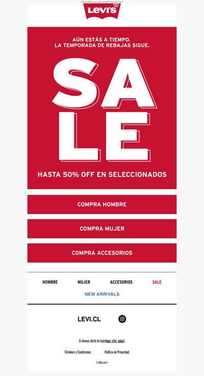 Aún estás a tiempo ⏳ SALE hasta 50% OFF
