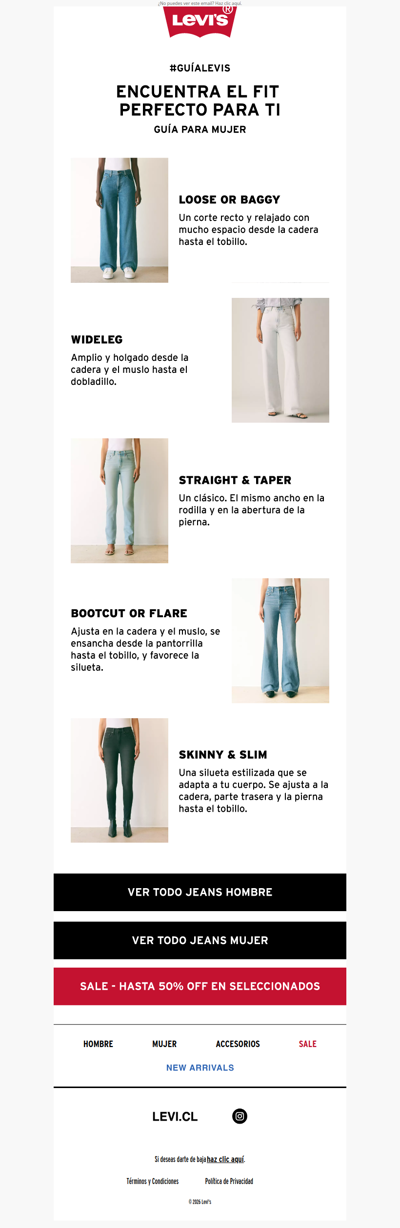 Guía Levi's 👖Loose, Wide, Skinny… ¿cuál es el tuyo?