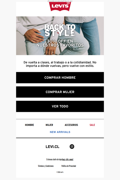 Vuelve estilo, vuelve con 30% OFF 🎒