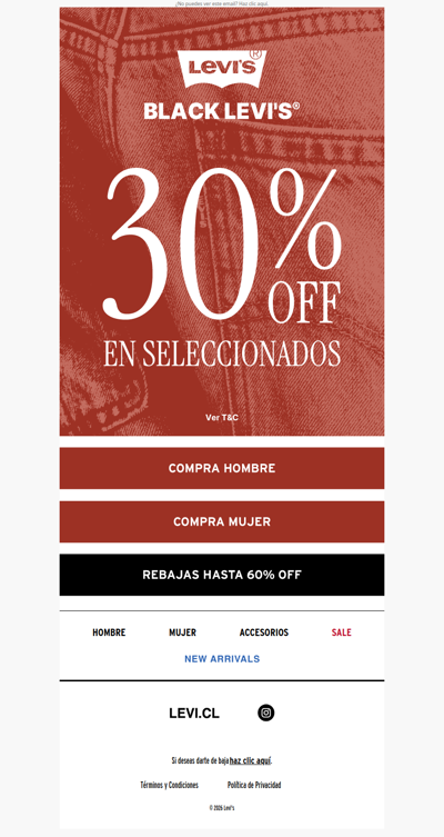 Black Levi’s 🖤 30% OFF en seleccionados